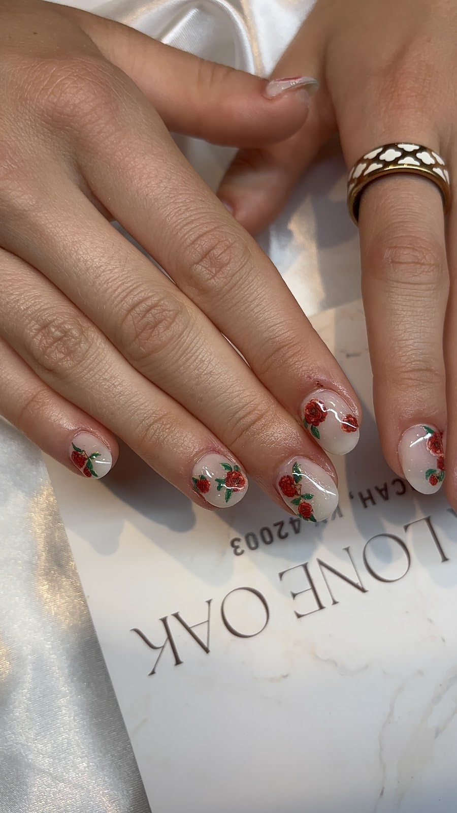 Hand-painted roses